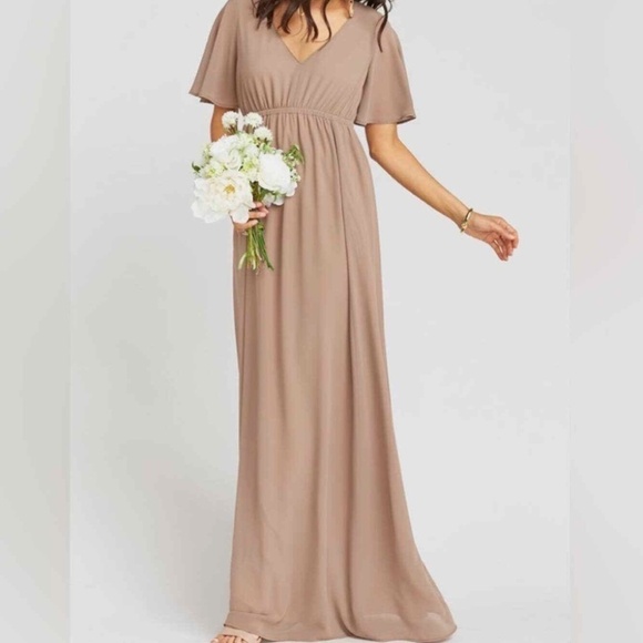 Show Me Your Mumu Emily Empire Bridesmaid Bridal Chic Flowy Gown • size XXS - Picture 1 of 7
